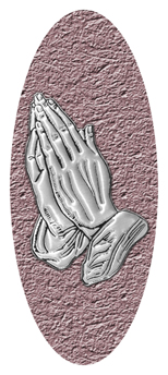 334 D516 516 OR SL Praying Hands Orchid Silver